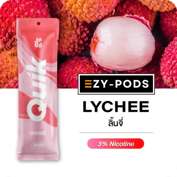 KS Quik ลิ้นจี่ 2000 คำ pod ใช้แล้วทิ้ง
