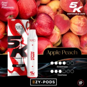 Jues 5000 คำ กลิ่น Apple Peach พอตใช้แล้วทิ้ง