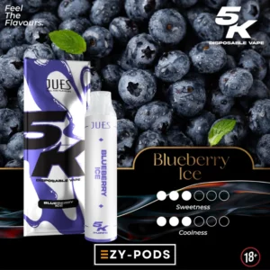 Jues 5000 คำ กลิ่น Blueberry Ice พอตใช้แล้วทิ้ง