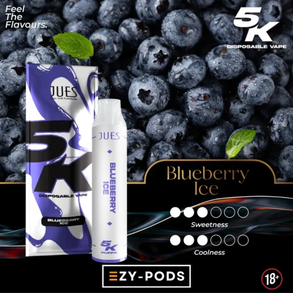 Jues 5000 คำ กลิ่น Blueberry Ice พอตใช้แล้วทิ้ง