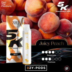 Jues 5000 คำ กลิ่น Juicy Peach พอตใช้แล้วทิ้ง