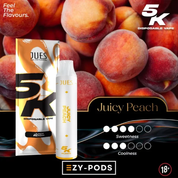 Jues 5000 คำ กลิ่น Juicy Peach พอตใช้แล้วทิ้ง