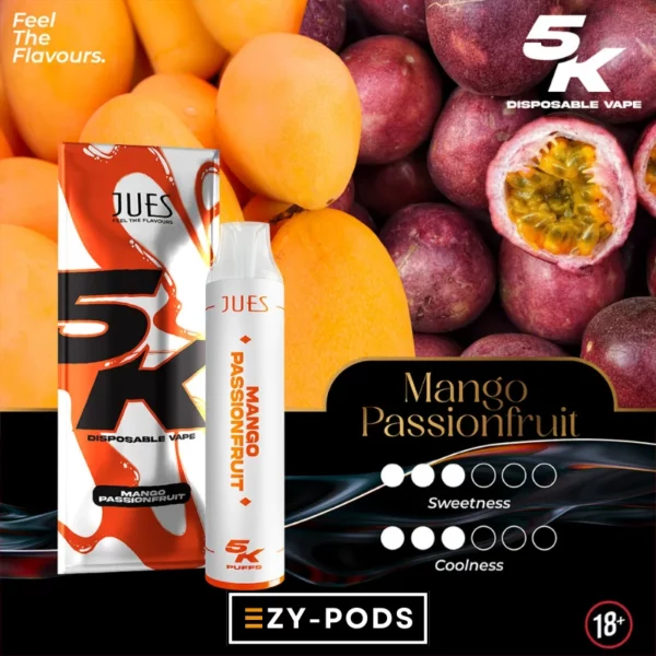 Jues 5000 คำ กลิ่น Mango Passionfruit พอตใช้แล้วทิ้ง