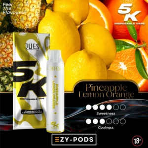 Jues 5000 คำ กลิ่น Pineapple Lemon Orange พอตใช้แล้วทิ้ง