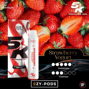 Jues 5000 คำ กลิ่น Strawberry Yogurt พอตใช้แล้วทิ้ง