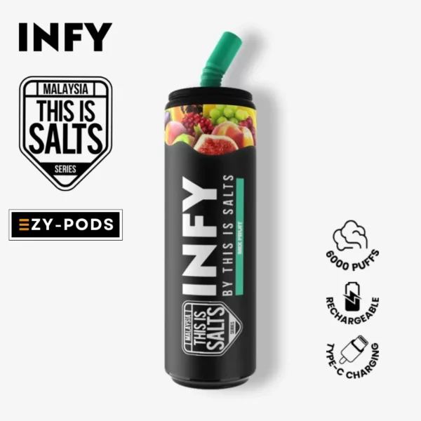 Infy 6000 คำ กลิ่น Mix Fruit พอตใช้แล้วทิ้ง