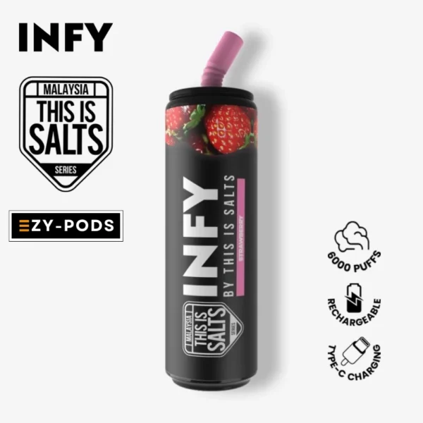 Infy 6000 คำ กลิ่น Strawberry พอตใช้แล้วทิ้ง