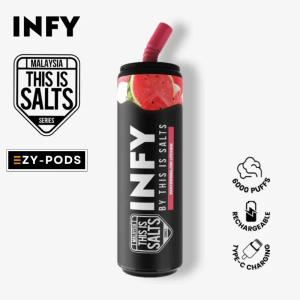 Infy 6000 คำ กลิ่น Watermelon Lychee พอตใช้แล้วทิ้ง