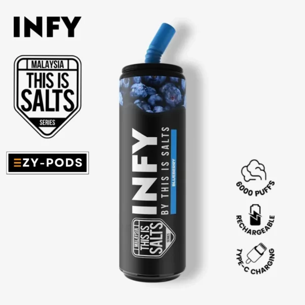 Infy 6000 คำ กลิ่น Blueberry พอตใช้แล้วทิ้ง