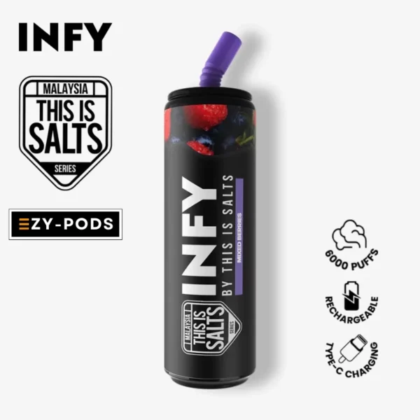 Infy 6000 คำ กลิ่น Mixed Berries พอตใช้แล้วทิ้ง