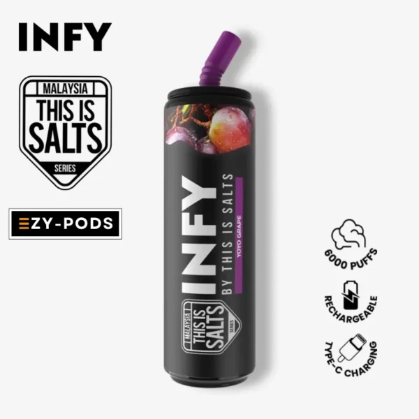 Infy 6000 คำ กลิ่น Yoyo Grape พอตใช้แล้วทิ้ง