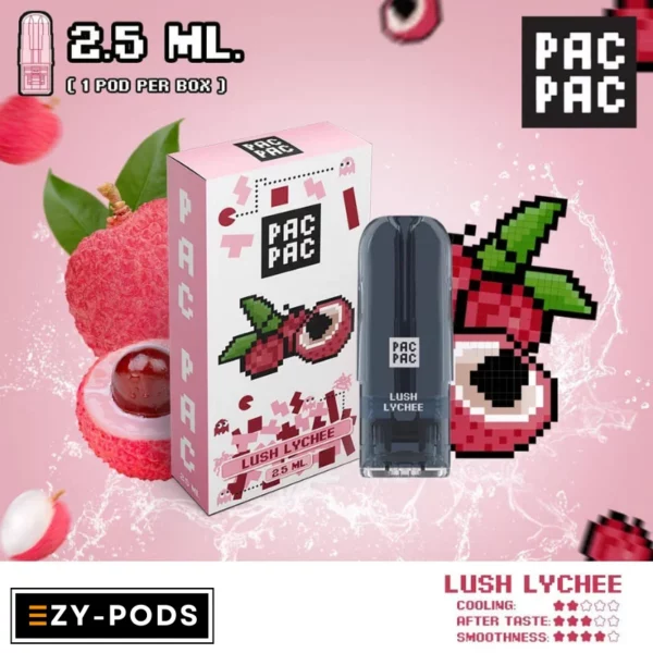 หัวพอต PACPAC 2.5 ml กลิ่น ลิ้นจี่