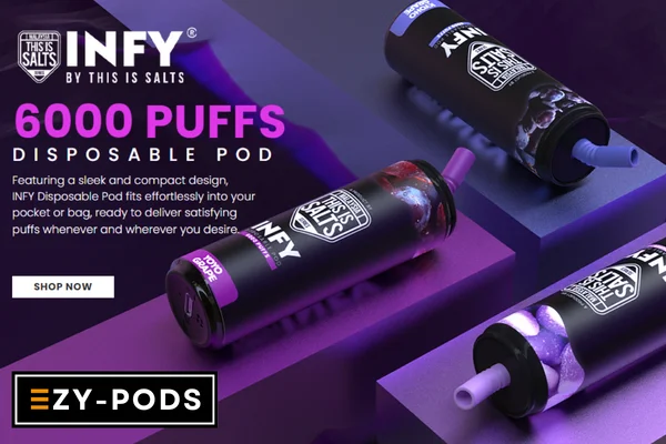 Infy 6000 Puff พอตใช้แล้วทิ้ง ตัวเด่น ตัวดัง ดีไซน์น่าใช้