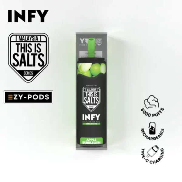 Infy 6000 คำ กลิ่น Apple Bubblegum พอตใช้แล้วทิ้ง
