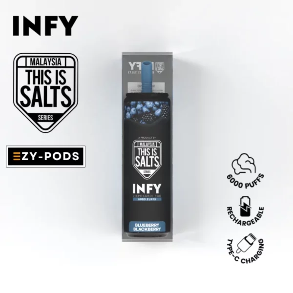 Infy 6000 คำ กลิ่น Blueberry Blackberry พอตใช้แล้วทิ้ง