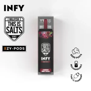 Infy 6000 คำ กลิ่น Cherry Mint Soda พอตใช้แล้วทิ้ง