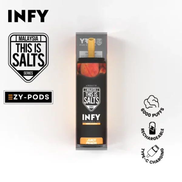 Infy 6000 คำ กลิ่น Juicy Peach พอตใช้แล้วทิ้ง