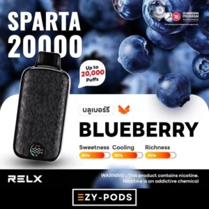 RELX Sparta 20000 คำ พอตใช้แล้วทิ้ง กลิ่น Blueberry