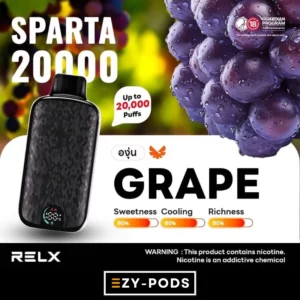 RELX Sparta 20000 คำ พอตใช้แล้วทิ้ง กลิ่น Grape