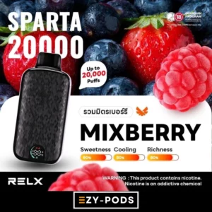 RELX Sparta 20000 คำ พอตใช้แล้วทิ้ง กลิ่น Mixberry