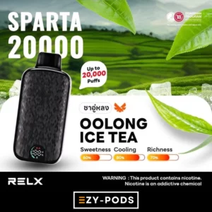 RELX Sparta 20000 คำ พอตใช้แล้วทิ้ง กลิ่น Oolong Ice Tea