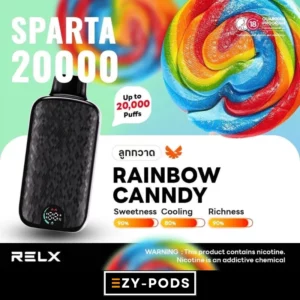 RELX Sparta 20000 คำ พอตใช้แล้วทิ้ง กลิ่น Rainbow Candy