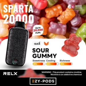 RELX Sparta 20000 คำ พอตใช้แล้วทิ้ง กลิ่น Sour Gummy