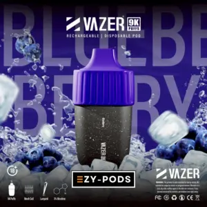 Vazer 9K พอตใช้แล้วทิ้งนิโคติน 3% กลิ่น Blueberry