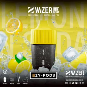 Vazer 9K พอตใช้แล้วทิ้งนิโคติน 3% กลิ่น Lemon Soda