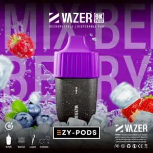 Vazer 9K พอตใช้แล้วทิ้งนิโคติน 3% กลิ่น Mix Berry