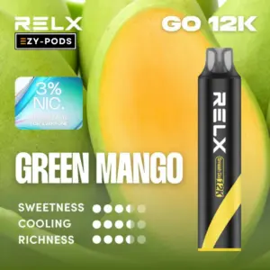 RELX Smash GO พอตใช้แล้วทิ้ง Green Mango nic3