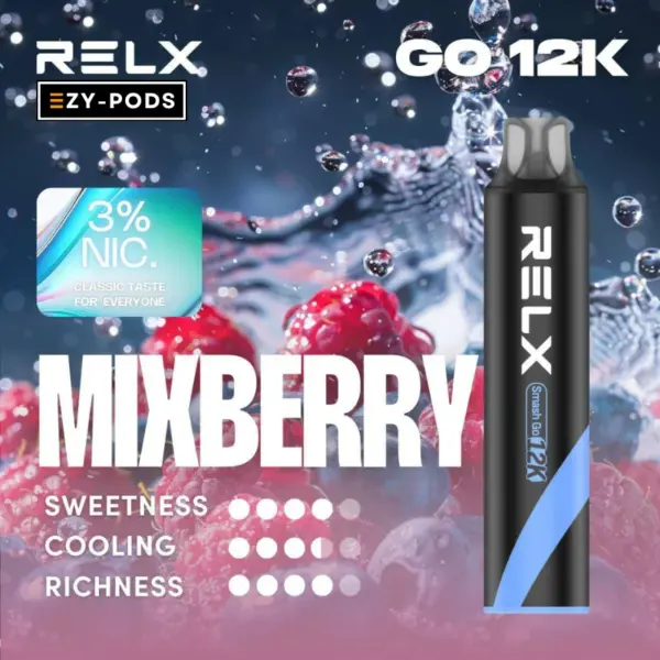 RELX Smash GO พอตใช้แล้วทิ้ง Mixberry nic3