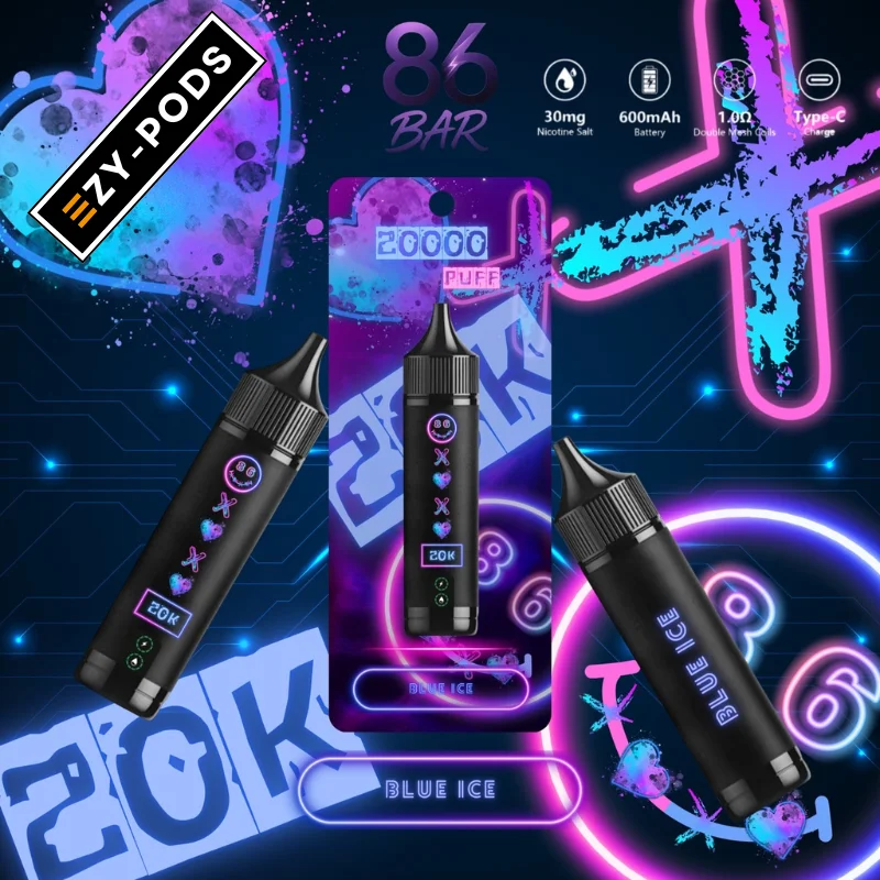 พอตใช้แล้วทิ้ง 86bar 20k กลิ่น Blue Ice