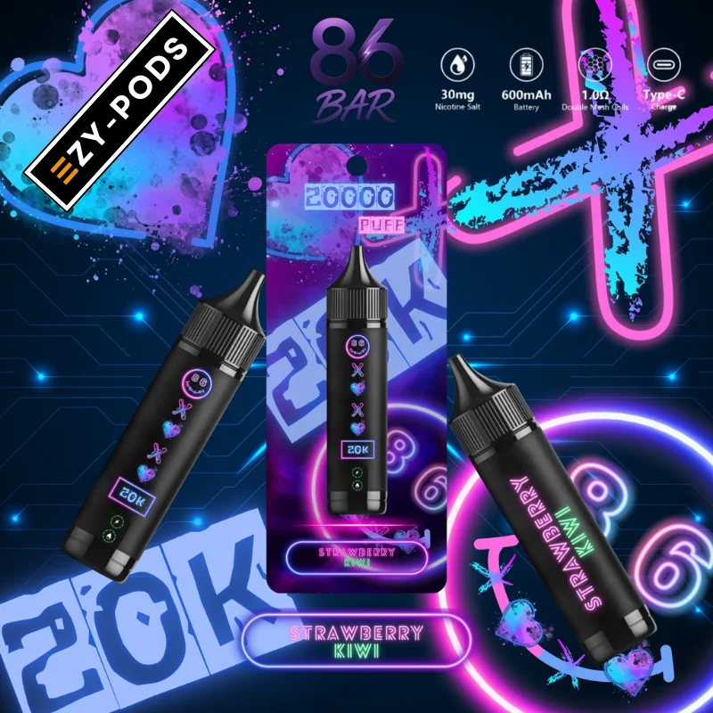 พอตใช้แล้วทิ้ง 86bar 20k กลิ่น Strawberry Kiwi