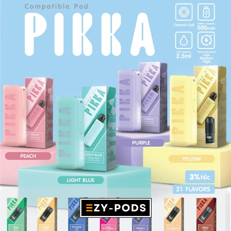 PIKKA POD เครื่องพอตเปลี่ยนหัว สีสันสดใส