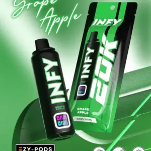 Infy 20k พอตใช้แล้วทิ้ง 20000 คำ กลิ่น Grape Apple
