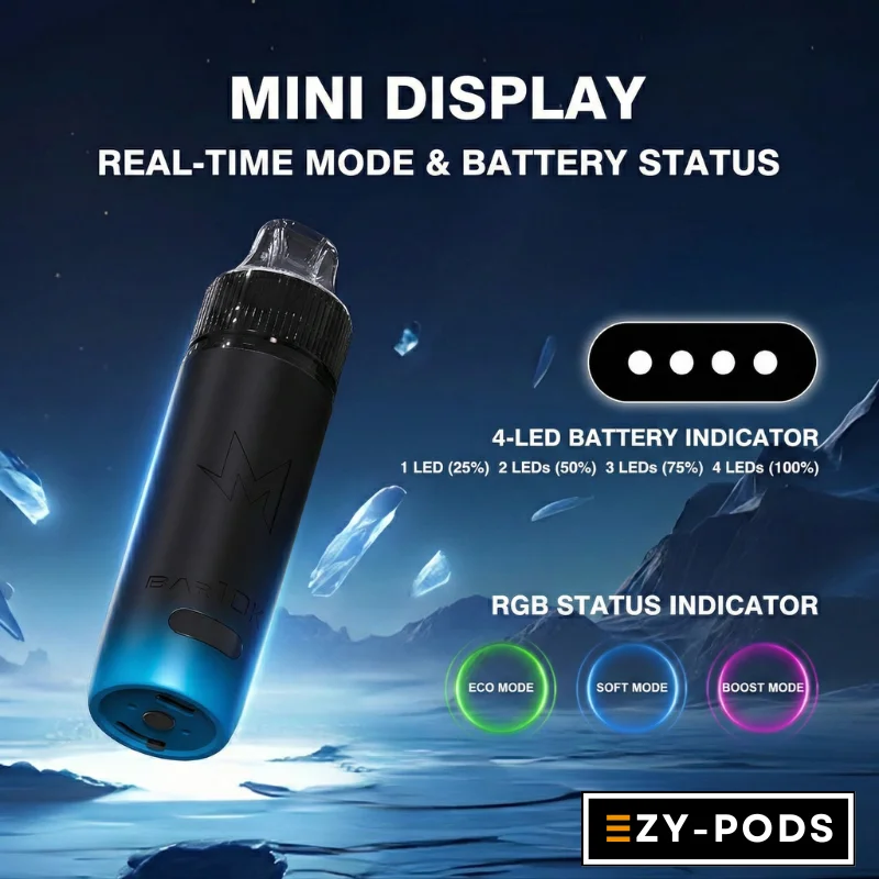 Marbo 10000 Puffs มีไฟแสดงสถานะ