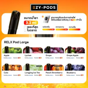 Relx 3.2 ml หัวพอตไซส์ใหญ่สุดของ Relx 8 กลิ่น