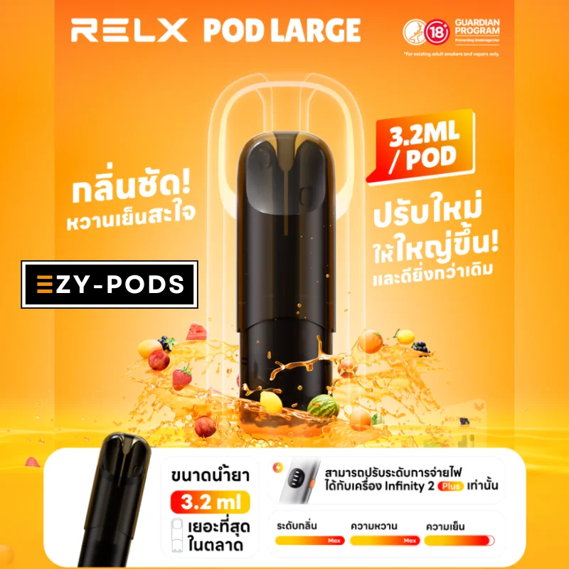 Relx 3.2 ml หัวพอตไซส์ใหญ่สุดของ Relx
