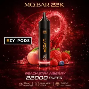 MQ Bar 22000 คำ พอตใช้แล้วทิ้ง กลิ่น Peach Strawberry